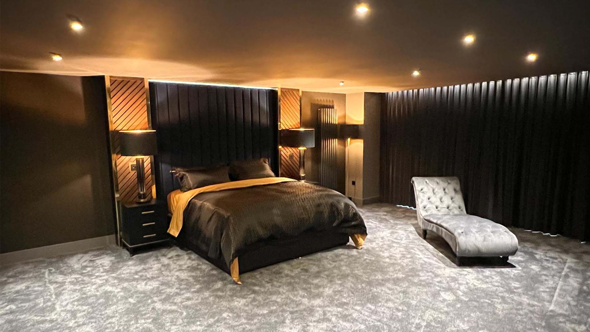 Private Residence, South Lanarkshire — principal bedroom with Juliet balcony